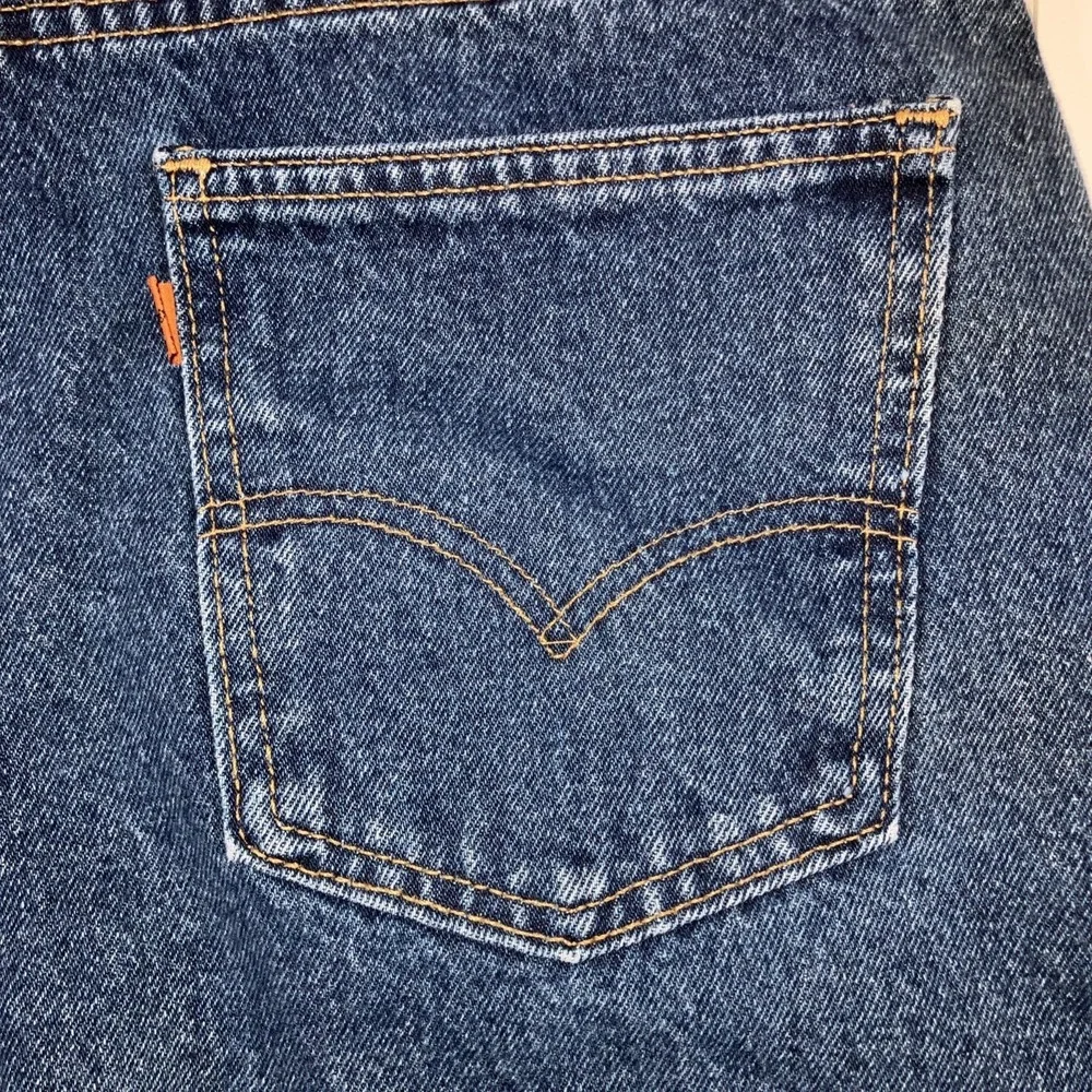 Vintage Levi's 505 Jeans Mens 38x32 Hemmed 36x29 Orange Tab USA Made 90s Y2K